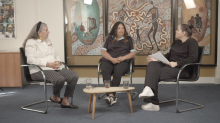 Three women talking about connection to culture